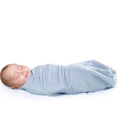 Woolino Swaddle Blanket, Merino Wool, Newborn To 3 Months, Blue 2 Woolino Swaddle Blanket, Merino Wool, Newborn To 3 Months, Blue - Image 2