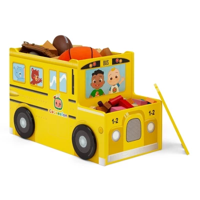 Delta Children Cocomelon School Bus Toy Box - Greenguard Gold Certified 3 Delta Children Cocomelon School Bus Toy Box - Greenguard Gold Certified - Image 3