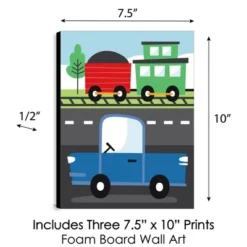 Big Dot Of Happiness Cars, Trains, And Airplanes - Transportation Nursery Wall Art And Kids Room Decor - 7.5 X 10 Inches - Set Of 3 Prints -Baby Products Store GUEST 9c5dbc7b 2bfb 41d3 a985 ca1267a3bf8a