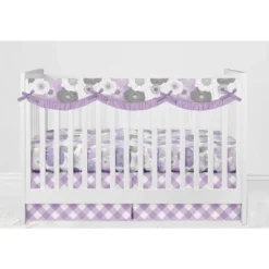 Bacati - Watercolor Floral Purple Gray 10 Pc Girls Crib Bedding Set With Long Rail Guard Cover -Baby Products Store GUEST 9d34ecfc 6fae 4dd6 b59a 496545059ae9