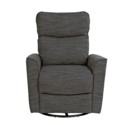 SECOND STORY HOME Soho Swivel Recliner Chair - Dark Gray