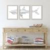 Americanflat 16" X 20" Lightwood Nursery Shark Illustration By Jetty Home - 3 Piece Gallery Framed Print Art Set