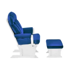 Suite Bebe Victoria Glider And Ottoman - White Wood And Navy Fabric -Baby Products Store GUEST a1fe973f 599b 4599 ab54 31244e967bcb