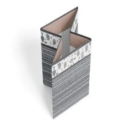 Bacati - Owls Gray/Beige Neutral Collapsible Laundry Hamper