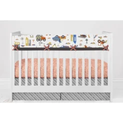 Bacati - Construction Yellow Orange Blue Gray 10 Pc Crib Bedding Set With Long Rail Guard Cover 15 Bacati - Construction Yellow Orange Blue Gray 10 Pc Crib Bedding Set With Long Rail Guard Cover -Baby Products Store GUEST a36907ee 666b 47ac 8218 a7f615968cd0 1