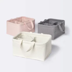 Waffle Weave Rectangular Diaper Caddy With Handles - Cloud Island™ -Baby Products Store GUEST a4234a2c d241 4e72 9c60 92ba4cb9df3b