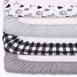 The Peanutshell Fitted Crib Sheets - Woodland Animal And Buffalo Plaid - 4pk -Baby Products Store GUEST a580c580 d263 4ef9 836a 22f8e4f88016