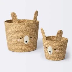 Braided Water Hyacinth Medium Round Storage Basket - Rabbit - Cloud Island™ -Baby Products Store GUEST a5d9b501 e874 4e24 abfc c6e9b2eecec0