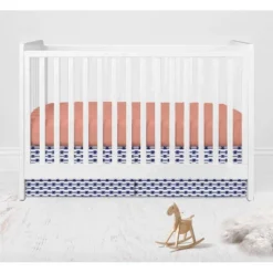 Bacati - Emma Coral Mint Navy 6 Pc Crib Bedding Set With Long Rail Guard Cover -Baby Products Store GUEST a65c34a6 7b31 48fb b945 acf8da8cd276