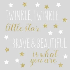 RoomMates Wall Decal Twinkle Twinkle Little Star With Glitter