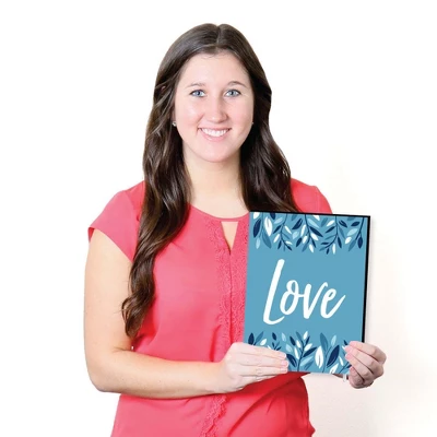 Big Dot Of Happiness Blue Elegant Cross - Nursery Wall Art, Kids Room Decor And Home Decorations - Gift Ideas - 7.5 X 10 Inches - Set Of 3 Prints 4 Big Dot Of Happiness Blue Elegant Cross - Nursery Wall Art, Kids Room Decor And Home Decorations - Gift Ideas - 7.5 X 10 Inches - Set Of 3 Prints - Image 4