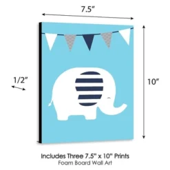 Big Dot Of Happiness Blue Elephant - Baby Boy Nursery Wall Art And Kids Room Decorations - Gift Ideas - 7.5 X 10 Inches - Set Of 3 Prints -Baby Products Store GUEST ac95f4c5 52b5 47f1 b4d8 09ed5f29457e