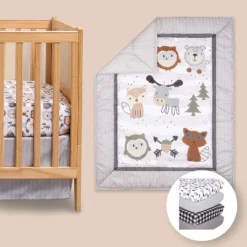 The Peanutshell Woodland Walk Crib Bedding Set, 4pc To 8pc, Grey Animal 15 The Peanutshell Woodland Walk Crib Bedding Set, 4pc To 8pc, Grey Animal -Baby Products Store GUEST ace0233f da8d 4c43 a990 b8310ef1091d
