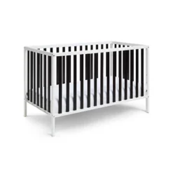 Baby Cache Deux Remi 3-in-1 Convertible Island Crib - White/Black