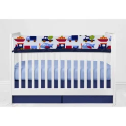 Bacati - Transportation Blue Navy Green Red Orange 10 Pc Crib Bedding Set With Long Rail Guard Cover 15 Bacati - Transportation Blue Navy Green Red Orange 10 Pc Crib Bedding Set With Long Rail Guard Cover -Baby Products Store GUEST b61a50bf 33d0 4706 8772 1ec0f9aed381