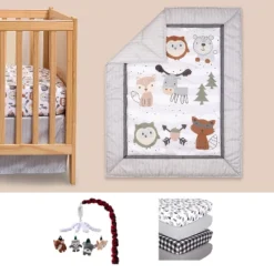 The Peanutshell Woodland Walk Crib Bedding Set, 4pc To 8pc, Grey Animal 17 The Peanutshell Woodland Walk Crib Bedding Set, 4pc To 8pc, Grey Animal -Baby Products Store GUEST b7e68286 2781 48bd b935 42acfeaf9823