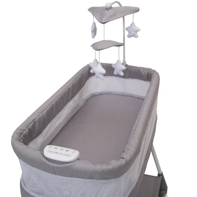 Simmons Kids' Shooting Star Rocking Bassinet With Airflow Mesh - Platinum 5 Simmons Kids' Shooting Star Rocking Bassinet With Airflow Mesh - Platinum - Image 5
