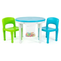 3pc Kids' 2 In 1 Round Activity Table With Chairs - Humble Crew -Baby Products Store GUEST b8b9ef00 0cdd 4225 ad70 059df2c7db93