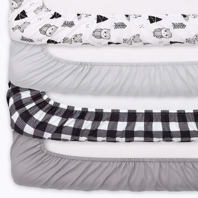 The Peanutshell Woodland Walk Crib Bedding Set, 4pc To 8pc, Grey Animal 6 The Peanutshell Woodland Walk Crib Bedding Set, 4pc To 8pc, Grey Animal - Image 6