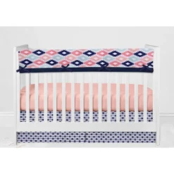 Bacati - Emma Coral Mint Navy 6 Pc Crib Bedding Set With Long Rail Guard Cover -Baby Products Store GUEST bb49e551 7549 4b7f b251 14d58e843cff