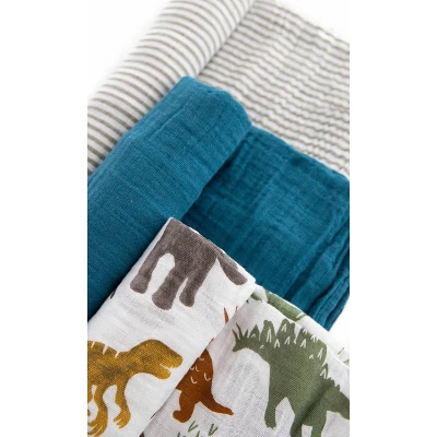 Little Unicorn Cotton Muslin Swaddle Blanket - 3pk 2 Little Unicorn Cotton Muslin Swaddle Blanket - 3pk - Image 2