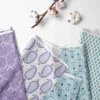 Bacati - Paisley Isabella Purple Lilac Aqua 4 Pc Crib Bedding Set With Diaper Caddy