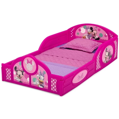 Disney Minnie Mouse Plastic Sleep And Play Toddler Bed With Attached Guardrails - Delta Children 2 Disney Minnie Mouse Plastic Sleep And Play Toddler Bed With Attached Guardrails - Delta Children - Image 2
