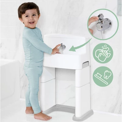 Delta Children PerfectSize 3-in-1 Convertible Sink, Step Stool And Bath Toy For Toddlers/Kids' Perfect For Potty Training - White/Gray 1 Delta Children PerfectSize 3-in-1 Convertible Sink, Step Stool And Bath Toy For Toddlers/Kids' Perfect For Potty Training - White/Gray