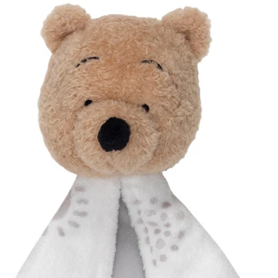 Lambs & Ivy Disney Baby WINNIE THE POOH Lovey White/Gray Security Blanket 1 Lambs & Ivy Disney Baby WINNIE THE POOH Lovey White/Gray Security Blanket