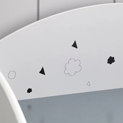 Talori Kids' Table And Chair Set With Bookshelf Gray/White - Buylateral 4 Talori Kids' Table And Chair Set With Bookshelf Gray/White - Buylateral - Image 4