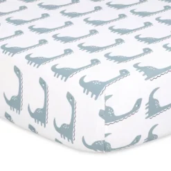 The Peanutshell Dino 4-Pack Crib Fitted Sheet Set In Blue/Grey/White -Baby Products Store GUEST c9203dff eff3 40be 899b 8f0ad594438d