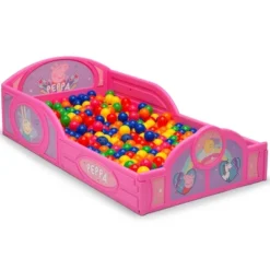 Toddler Peppa Pig Plastic Sleep And Play Bed With Attached Guardrails - Delta Children -Baby Products Store GUEST ca2596be 6332 424c 8b78 a97c80cbef9a