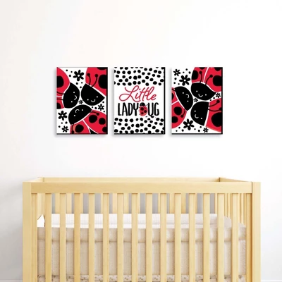 Big Dot Of Happiness Happy Little Ladybug - Baby Girl Nursery Wall Art And Kids Room Decorations - Gift Ideas - 7.5 X 10 Inches - Set Of 3 Prints 1 Big Dot Of Happiness Happy Little Ladybug - Baby Girl Nursery Wall Art And Kids Room Decorations - Gift Ideas - 7.5 X 10 Inches - Set Of 3 Prints