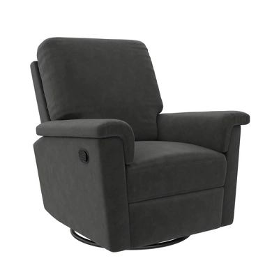 Baby Relax Terrin Swivel Glider Recliner Distressed Faux Leather 1 Baby Relax Terrin Swivel Glider Recliner Distressed Faux Leather