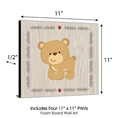 Big Dot Of Happiness Woodland Creatures - Kids Room, Nursery Decor And Home Decor - 11 X 11 Inches Nursery Wall Art - Set Of 4 Prints For Baby's Room 4 Big Dot Of Happiness Woodland Creatures - Kids Room, Nursery Decor And Home Decor - 11 X 11 Inches Nursery Wall Art - Set Of 4 Prints For Baby's Room - Image 4