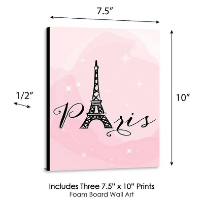 Big Dot Of Happiness Paris, Ooh La La - Baby Girl Nursery Wall Art, Kids Room Decor And Eiffel Tower Home Decor - 7.5 X 10 Inches - Set Of 3 Prints 3 Big Dot Of Happiness Paris, Ooh La La - Baby Girl Nursery Wall Art, Kids Room Decor And Eiffel Tower Home Decor - 7.5 X 10 Inches - Set Of 3 Prints - Image 3