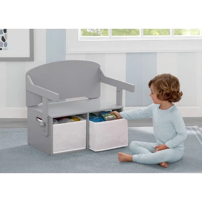 Delta Children MySize Activity Bench - Gray 1 Delta Children MySize Activity Bench - Gray