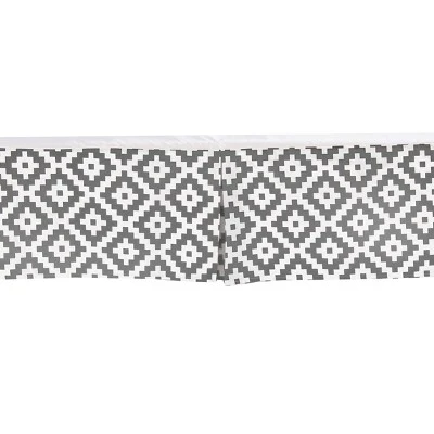 Bacati - White/Gray Diamond Crib/Toddler Bed Skirt 2 Bacati - White/Gray Diamond Crib/Toddler Bed Skirt - Image 2