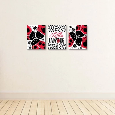 Big Dot Of Happiness Happy Little Ladybug - Baby Girl Nursery Wall Art And Kids Room Decorations - Gift Ideas - 7.5 X 10 Inches - Set Of 3 Prints 2 Big Dot Of Happiness Happy Little Ladybug - Baby Girl Nursery Wall Art And Kids Room Decorations - Gift Ideas - 7.5 X 10 Inches - Set Of 3 Prints - Image 2
