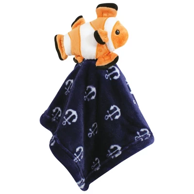Hudson Baby Infant Boy Plush Blanket With Security Blanket, Clownfish, One Size 2 Hudson Baby Infant Boy Plush Blanket With Security Blanket, Clownfish, One Size - Image 2