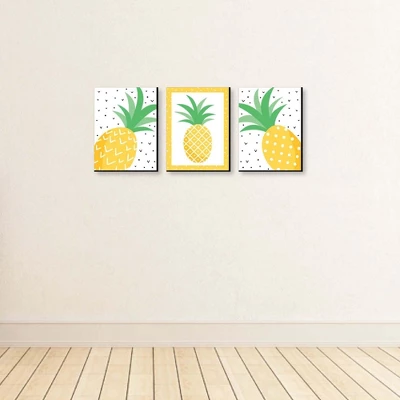 Big Dot Of Happiness Tropical Pineapple - Nursery Wall Art, Kids Room Decor And Summer Home Decorations Ideas - 7.5 X 10 Inches - Set Of 3 Prints 2 Big Dot Of Happiness Tropical Pineapple - Nursery Wall Art, Kids Room Decor And Summer Home Decorations Ideas - 7.5 X 10 Inches - Set Of 3 Prints - Image 2