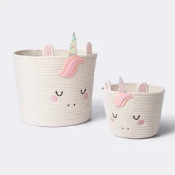 Coiled Rope Medium Round Storage Decorative Basket - Unicorn - Cloud Island™ -Baby Products Store GUEST dc09bb33 1873 4ba5 b74a 5dac09679ff1