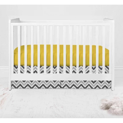Bacati - Ikat Dots Giraffe Yellow Grey Muslin Neutral 3 Pc Crib Set 3 Bacati - Ikat Dots Giraffe Yellow Grey Muslin Neutral 3 Pc Crib Set - Image 3
