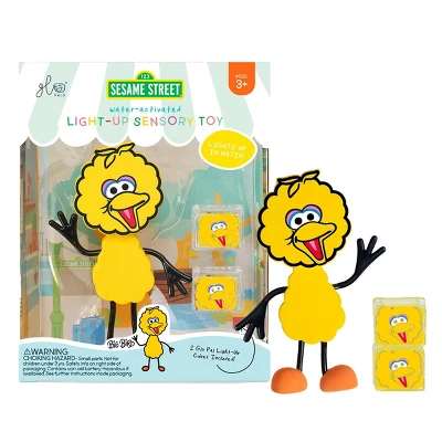 Glo Pals Sesame Street Character Big Bird & 6 Light Up Water Cubes 1 Glo Pals Sesame Street Character Big Bird & 6 Light Up Water Cubes