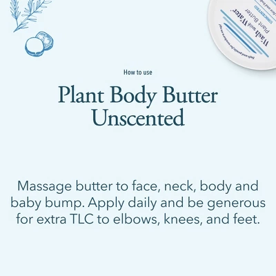 Wash With Water Plant Body Butter (Unscented), Vegan Healing Ointment Cream For Dry & Sensitive Skin, 7 Oz Tub 3 Wash With Water Plant Body Butter (Unscented), Vegan Healing Ointment Cream For Dry & Sensitive Skin, 7 Oz Tub - Image 3