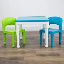 3pc Kids' 2 In 1 Square Activity Table With Chairs And 100pc Building Blocks White/Green/Blue - Humble Crew 10 3pc Kids' 2 In 1 Square Activity Table With Chairs And 100pc Building Blocks White/Green/Blue - Humble Crew -Baby Products Store GUEST e3395879 05ec 4dbc ab1e 7e715efe52d9