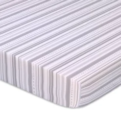 The Peanutshell Fitted Playard Sheets - Gray Elephant Walk - 2pk