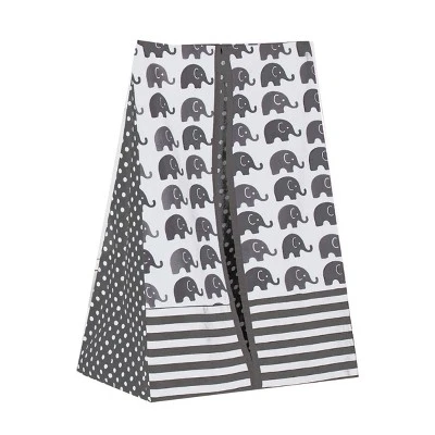 Bacati - Elephants White/Gray 4 Pc Crib Bedding Set With Diaper Caddy 6 Bacati - Elephants White/Gray 4 Pc Crib Bedding Set With Diaper Caddy - Image 6