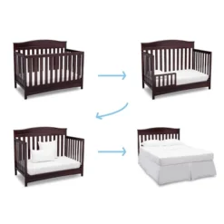 Delta Children Emery 4-in-1 Convertible Crib - Dark Chocolate -Baby Products Store GUEST e5aeac10 b0a1 4d8a bf13 c5a1a537421a