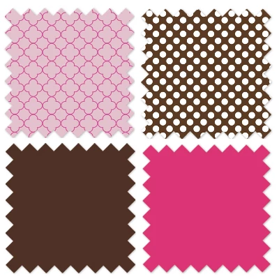 Bacati - Ladybugs Pink Chocolate 10 Pc Crib Bedding Set With Long Rail Guard Cover 3 Bacati - Ladybugs Pink Chocolate 10 Pc Crib Bedding Set With Long Rail Guard Cover - Image 3